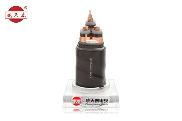 銅芯，交聯聚乙烯絕緣，鋼帶鎧裝聚乙烯護套電力電纜 YJV22 6/10kV 3芯